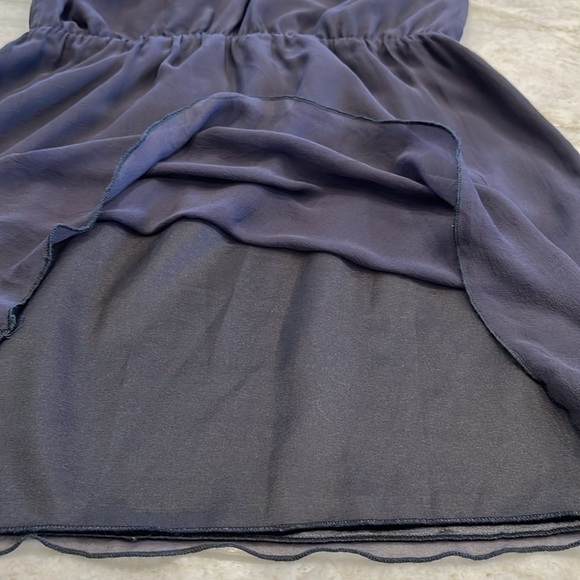 ANGL 100% Silk Strappy Mini Dress | Dark Grey | Size‎ Medium - Picture 8 of 12